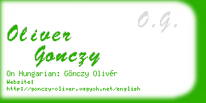 oliver gonczy business card